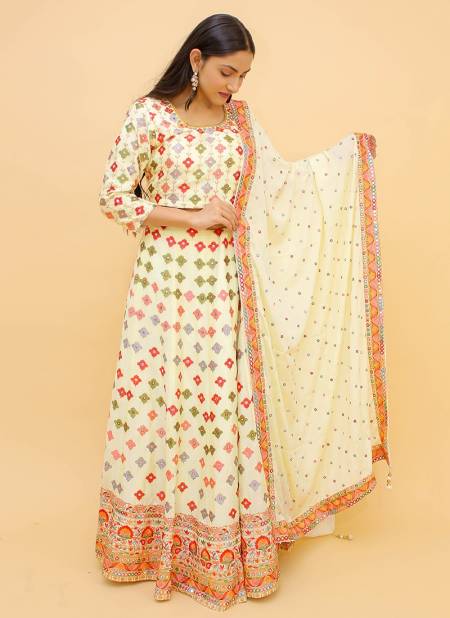 Cream Colour ARYA 21 Festive Wear Designer Latest Readymade Lahenga Choli Collection 9306